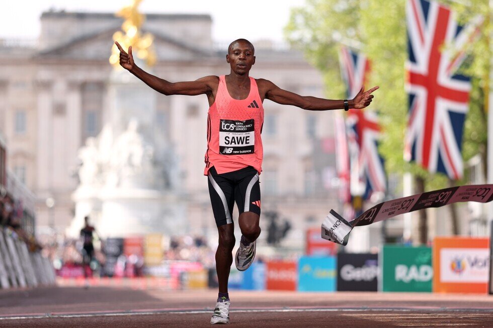 Sabastian Sawe of Kenya wins London Marathon in world-record time, first to finish under two hours - AP News