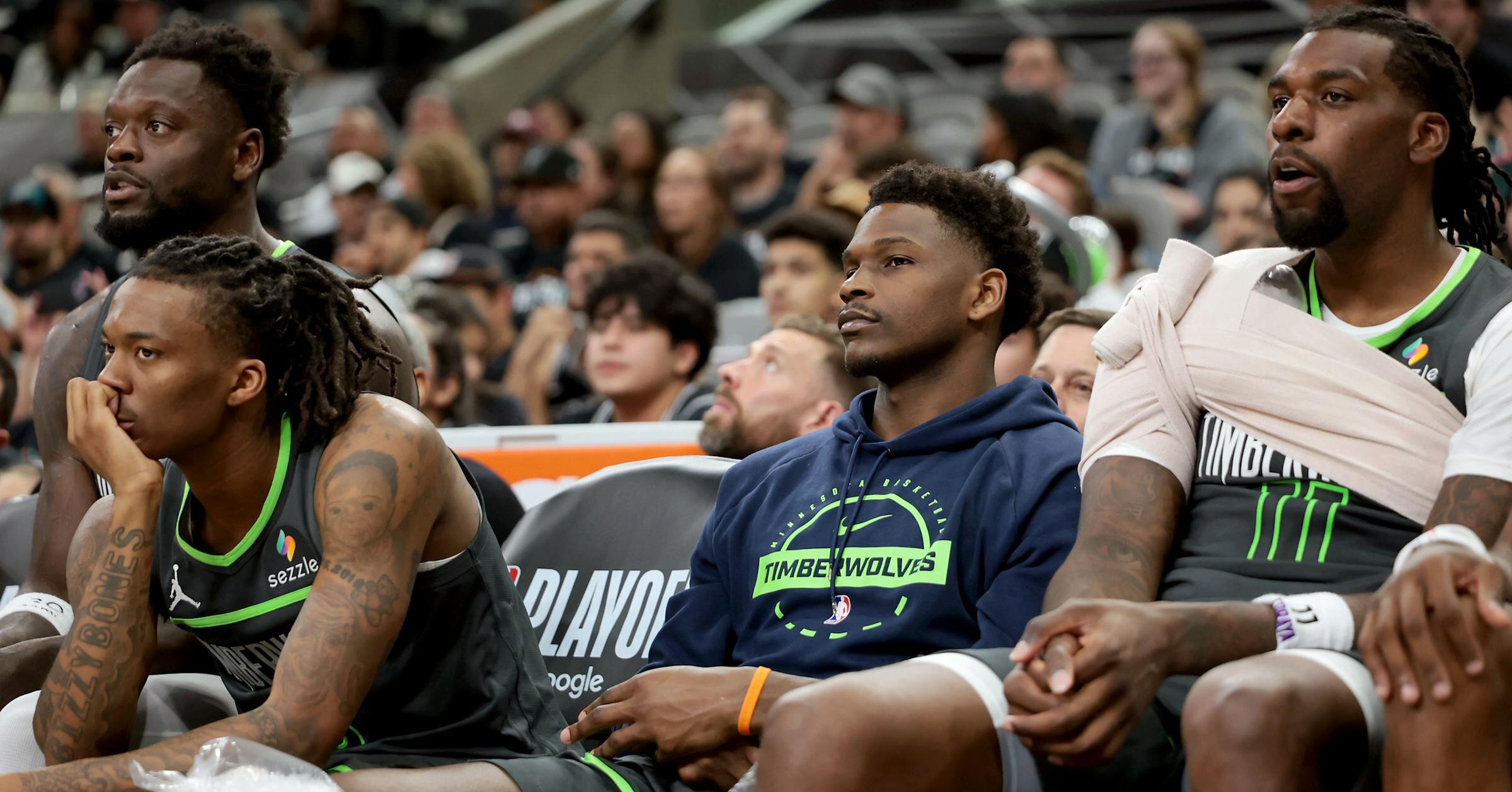 Live from Game 2: Timberwolves suffer worst loss in their playoff history as San Antonio cruises to 133-95 victory - Star Tribune