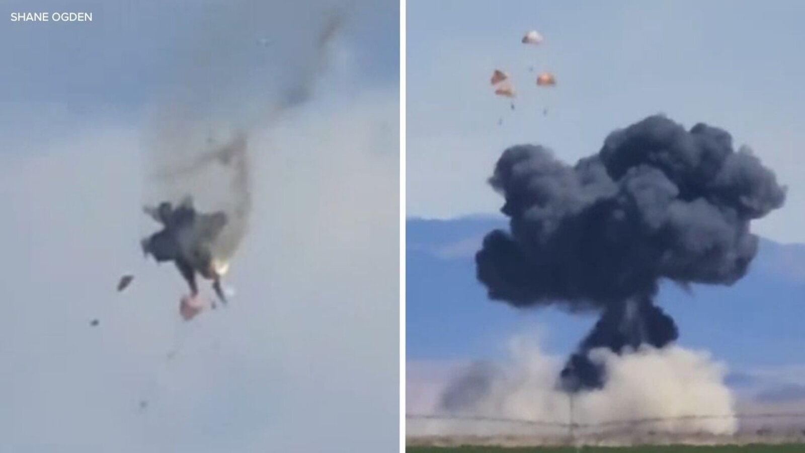 2 Navy jets crash during air show at Mountain Home Air Force Base in Idaho, 4 crew members eject safely - ABC7 Los Angeles