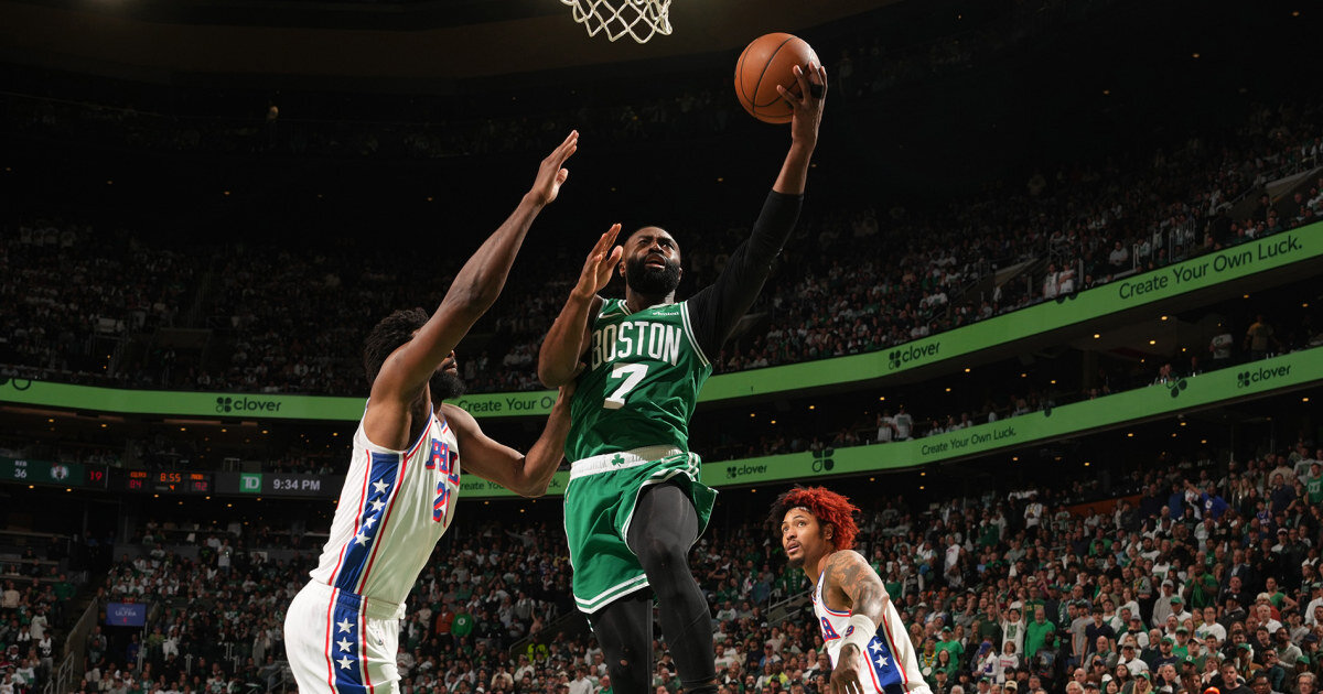 Celtics' Jaylen Brown accuses refs of 'agenda,' calls out 76ers' Joel Embiid after playoff loss - NBC News