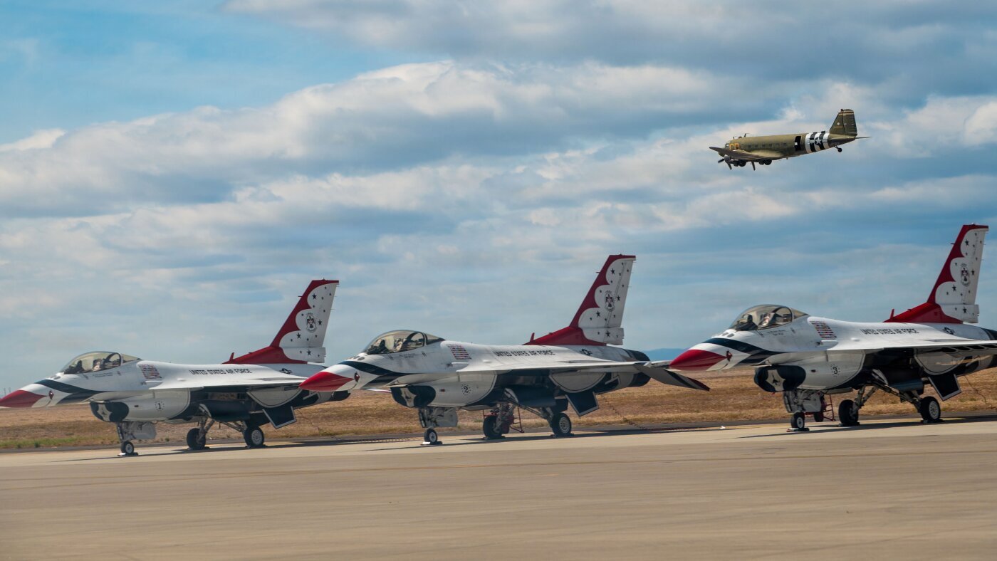 Military aircrew in 'stable condition' following midair collision at Idaho air show - NPR