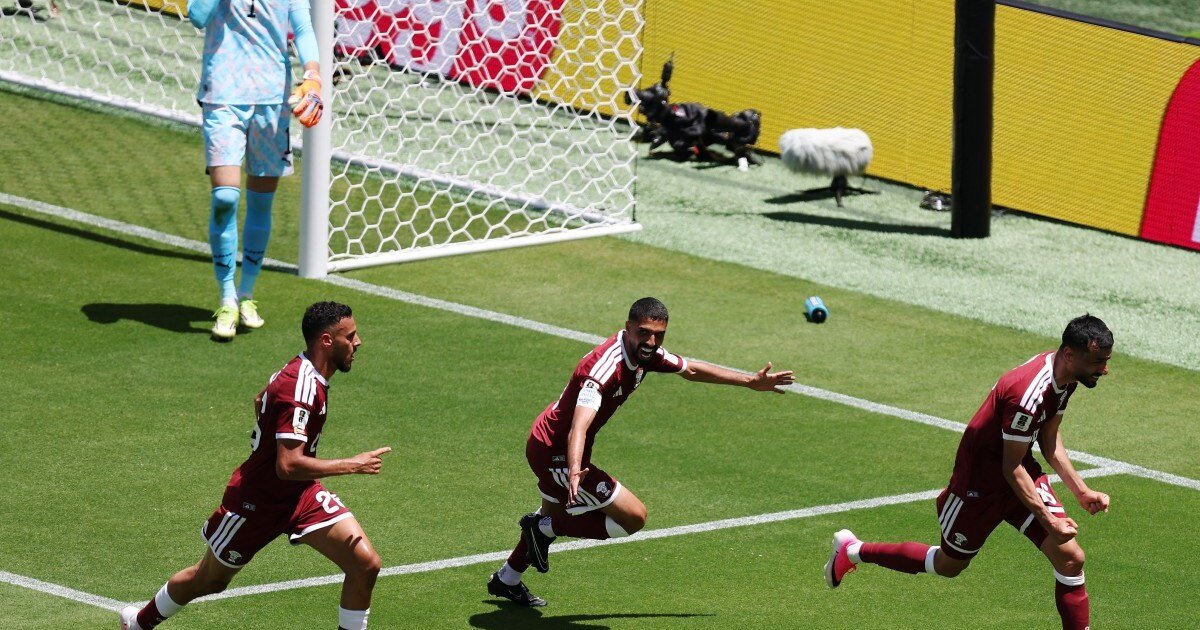 Qatar net late goal against Swiss to secure historic first World Cup point - Al Jazeera
