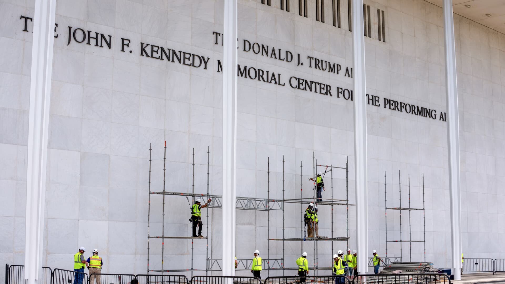 Trump name still must come down from Kennedy Center, judge says - CNBC