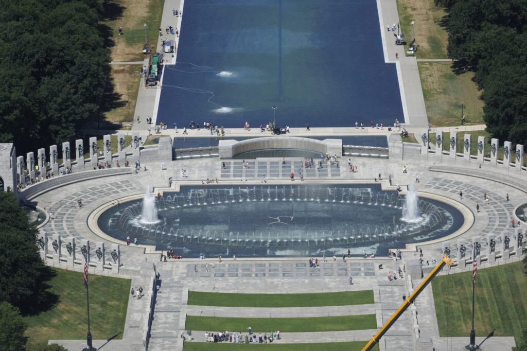 Reflecting Pool liner was cut with a sharp knife or razor, National Park Service says - PBS