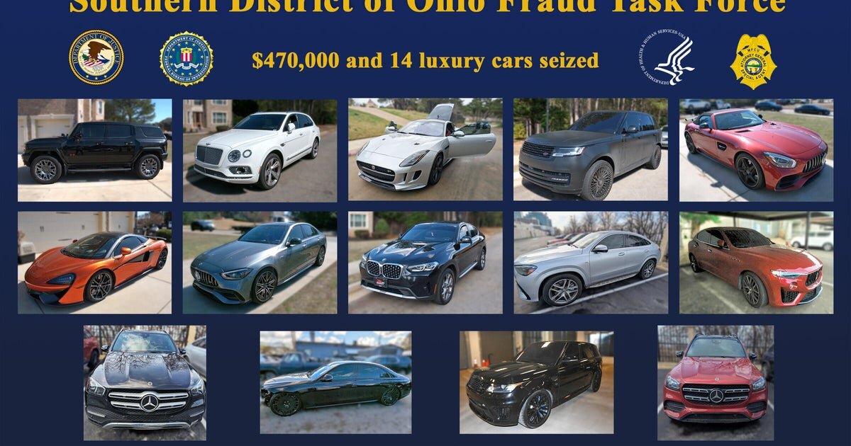 Luxury cars seized after alleged $30 million fraud ring involving children's health services busted, officials say - CBS News