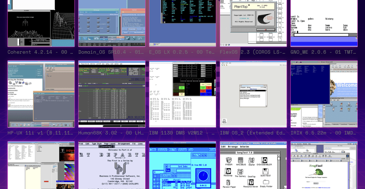 The Virtual OS Museum lets you relive over 600 operating systems right on your desktop - The Verge