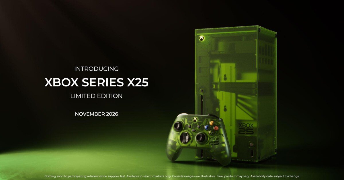 This is Microsoft’s Xbox 25th anniversary console in translucent green - The Verge