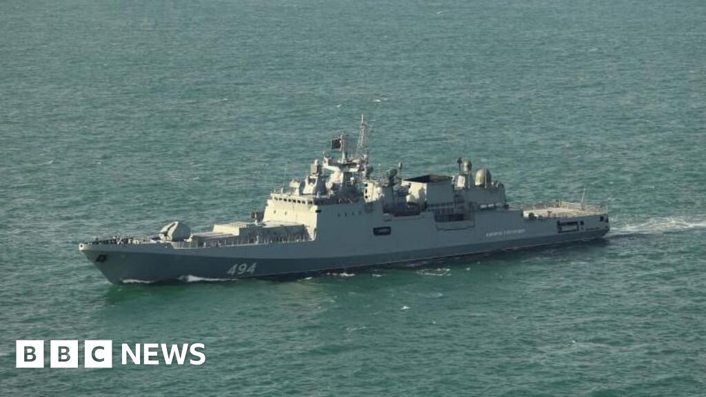 Russian warship fires warning shots near UK-registered yacht in Channel - BBC