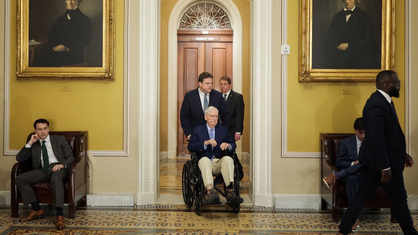 Former Republican Senate Majority Leader Mitch McConnell hospitalized - NPR