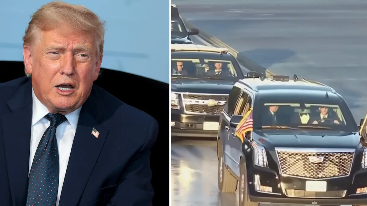 Trump blames vandals for peeling $16M Reflecting Pool — but his own motorcade drove across the wet paint weeks earlier - Yahoo Finance