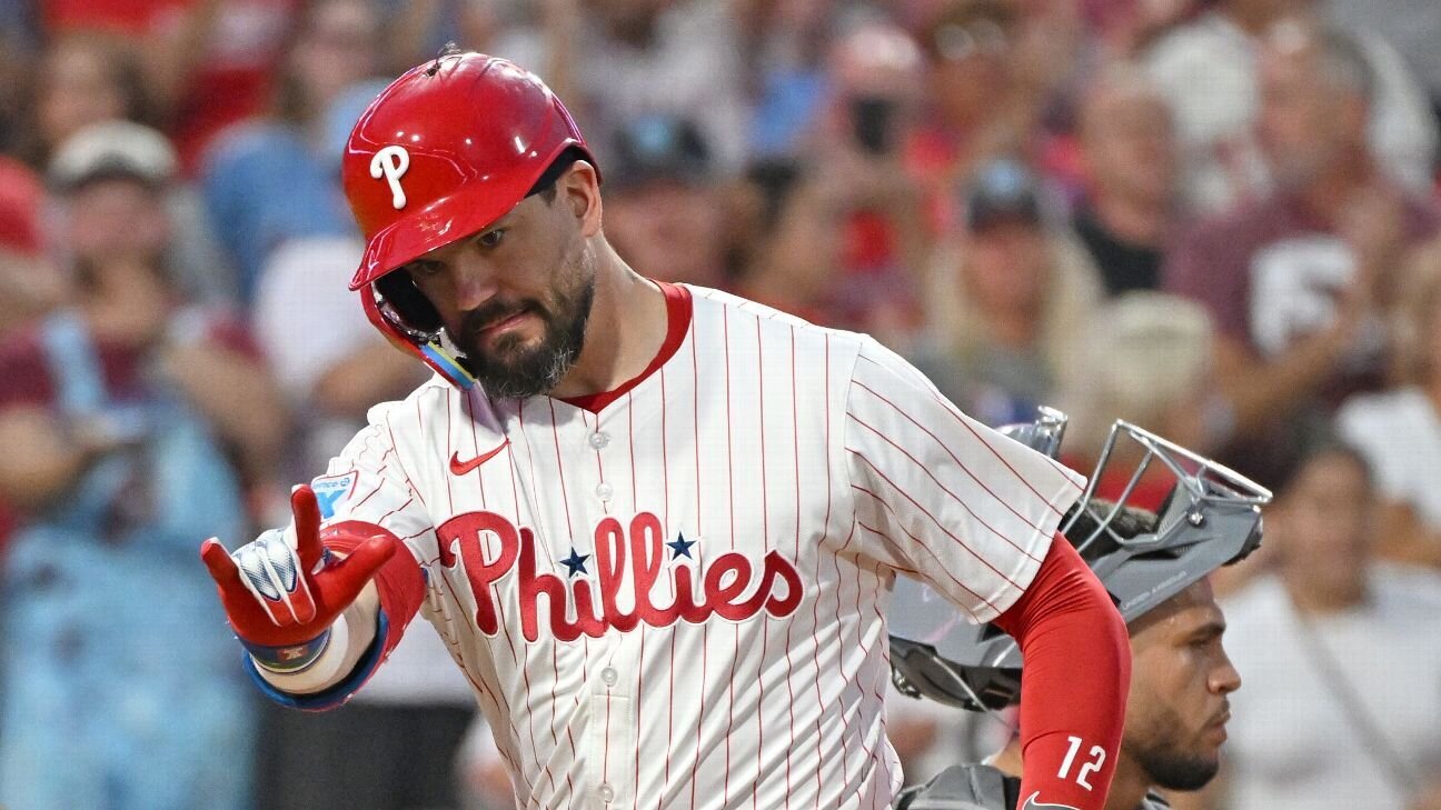 Phillies' Kyle Schwarber to lead off for NL in All-Star Game - ESPN