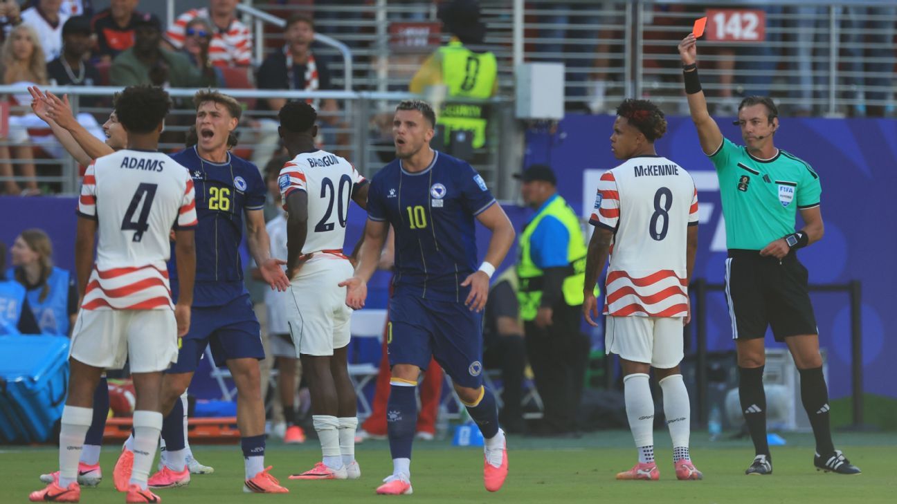 USMNT cannot appeal Folarin Balogun red card, he could face extended World Cup ban - sources - ESPN