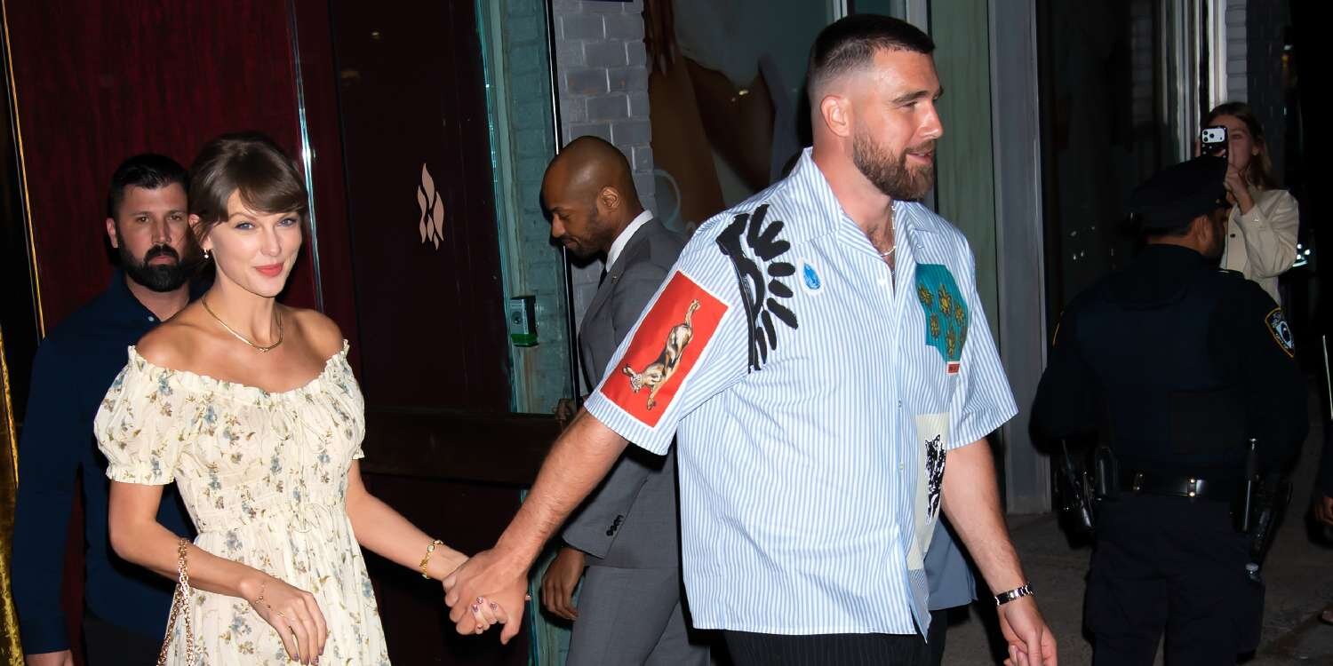 Taylor Swift Debuts New Wedding Ring in a Dreamy Pink Floral Gown With Travis Kelce at Friend’s Wedding - instyle.com