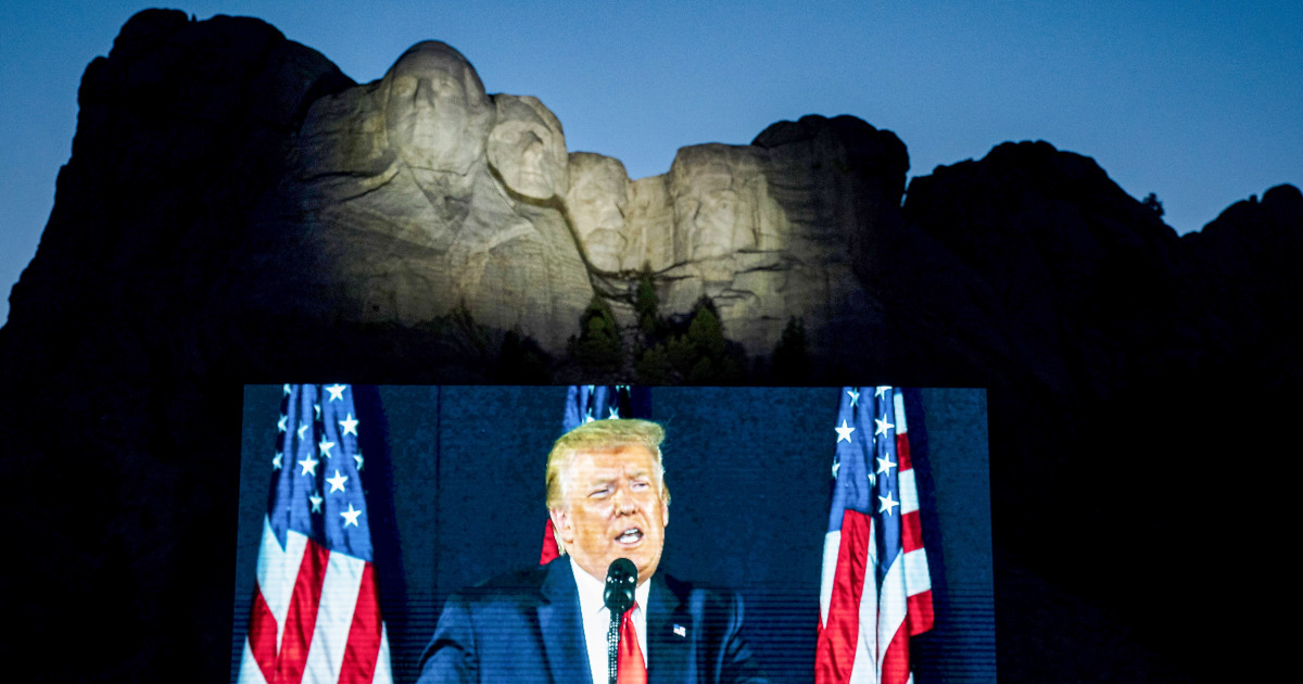 Trump to speak at Mount Rushmore, one monument he can’t remake - NBC News