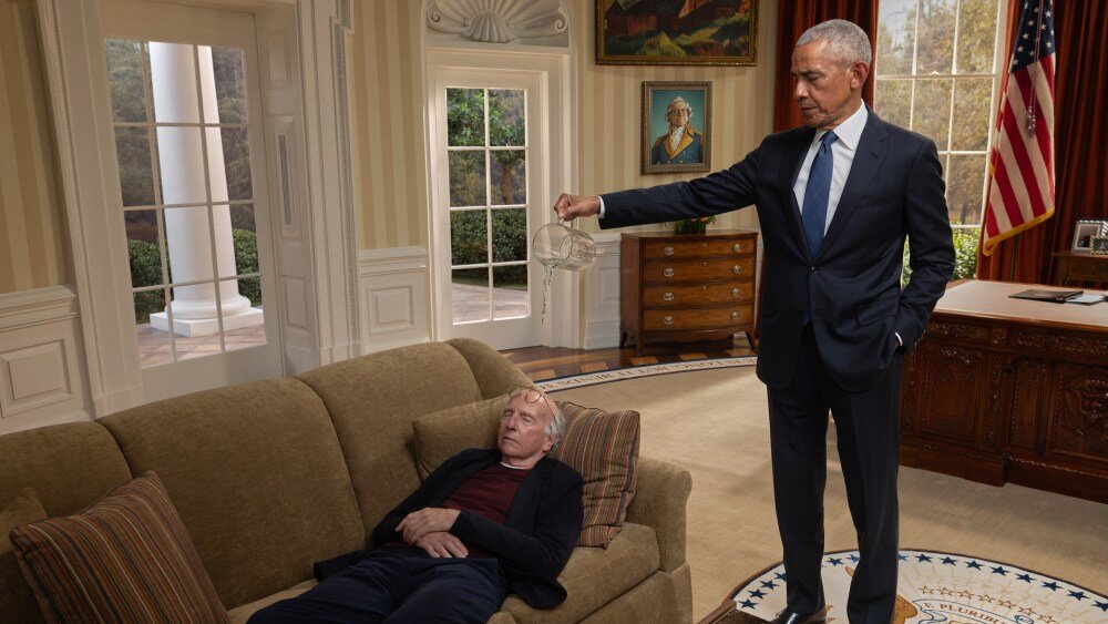 Behind the Scenes of Obama’s Acting Cameo in ‘Life, Larry’: Blaming Larry David for His Tan Suit Debacle, Improvising Lines and Ranting About Ketchup - Variety