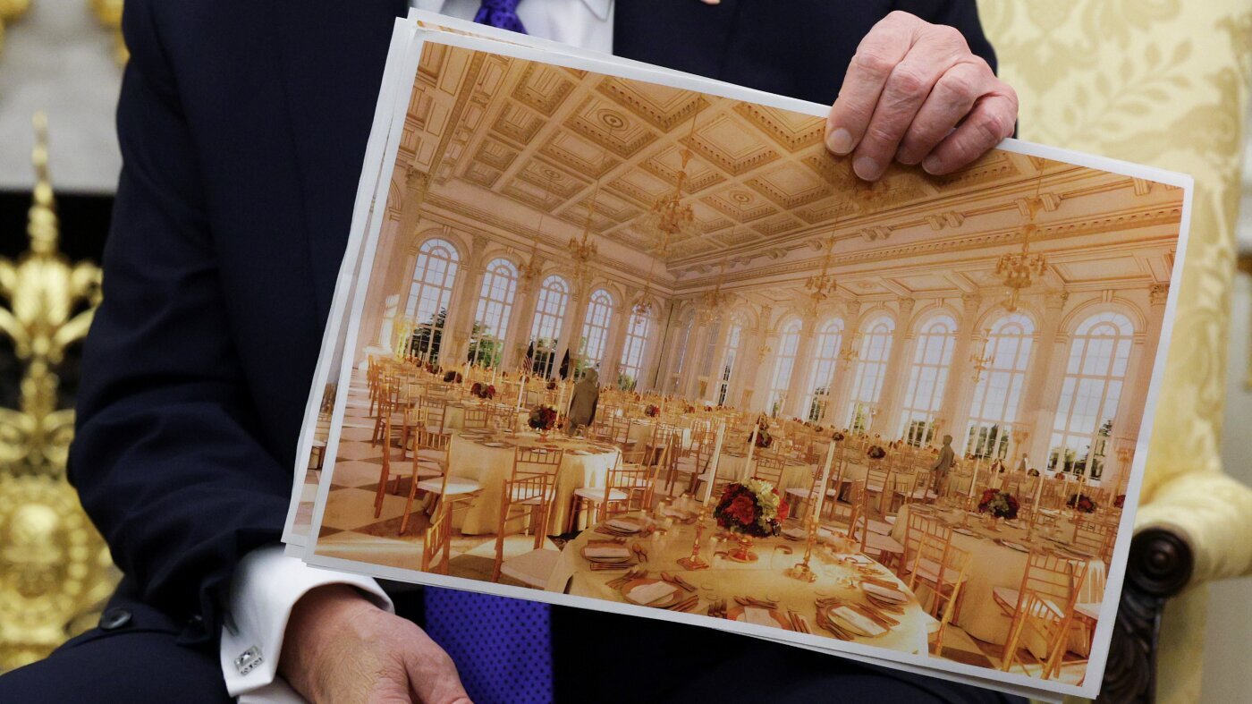 Supreme Court allows Trump’s ballroom construction to continue for now - NPR