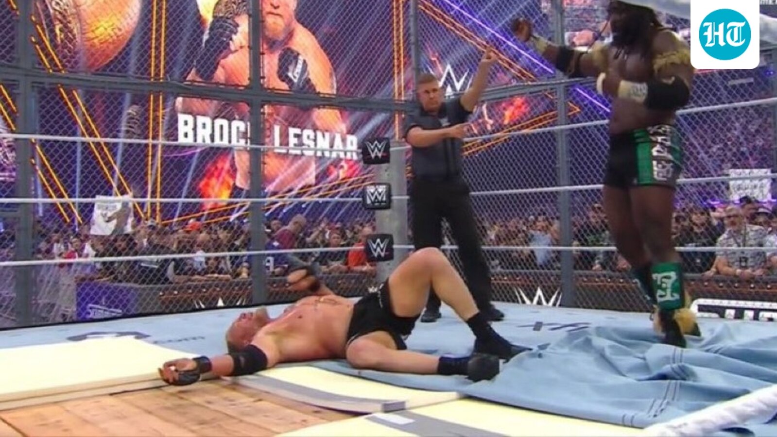 WWE SummerSlam 2026 LIVE Updates, Night 1: Oba Femi beats Brock Lesnar inside Hell in a Cell | Hindustan Times - Hindustan Times
