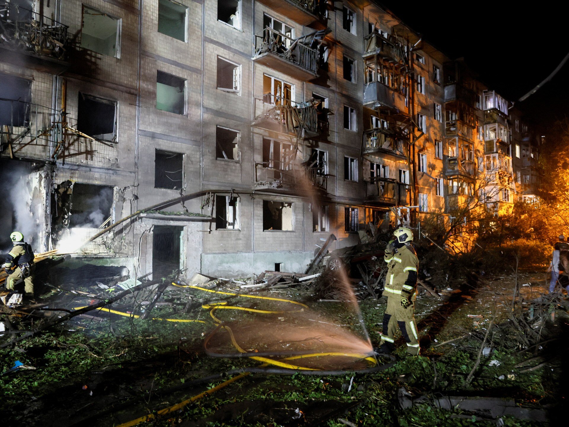 Russian missile attack kills three in Ukraine’s Kyiv - Al Jazeera