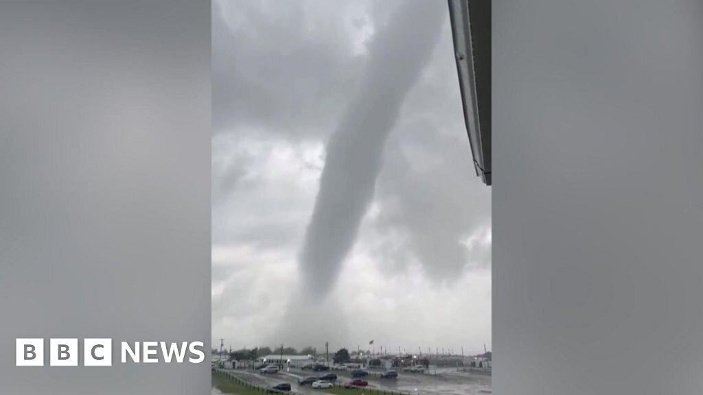 Watch: Tornadoes touch down in New York and Delaware - BBC