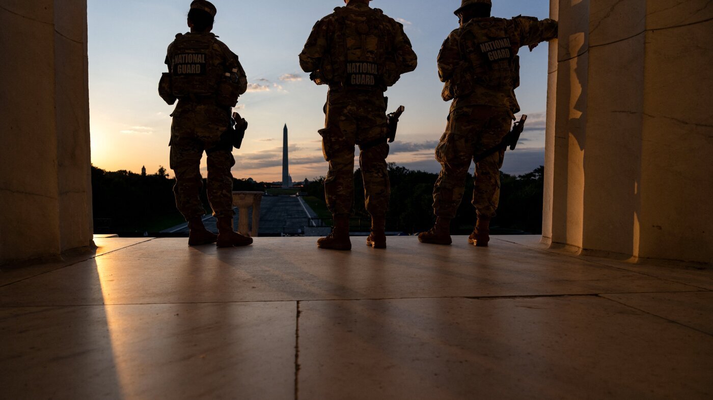 A year in, thousands of armed troops have quietly become a fixture of D.C. life - NPR