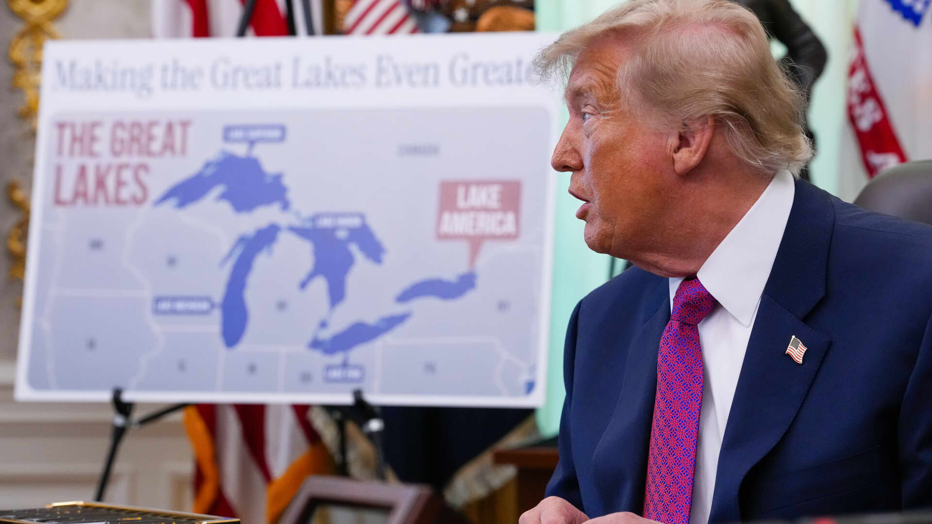 Trump signs order to rename Lake Ontario 'Lake America' amid Canada trade war - CNBC