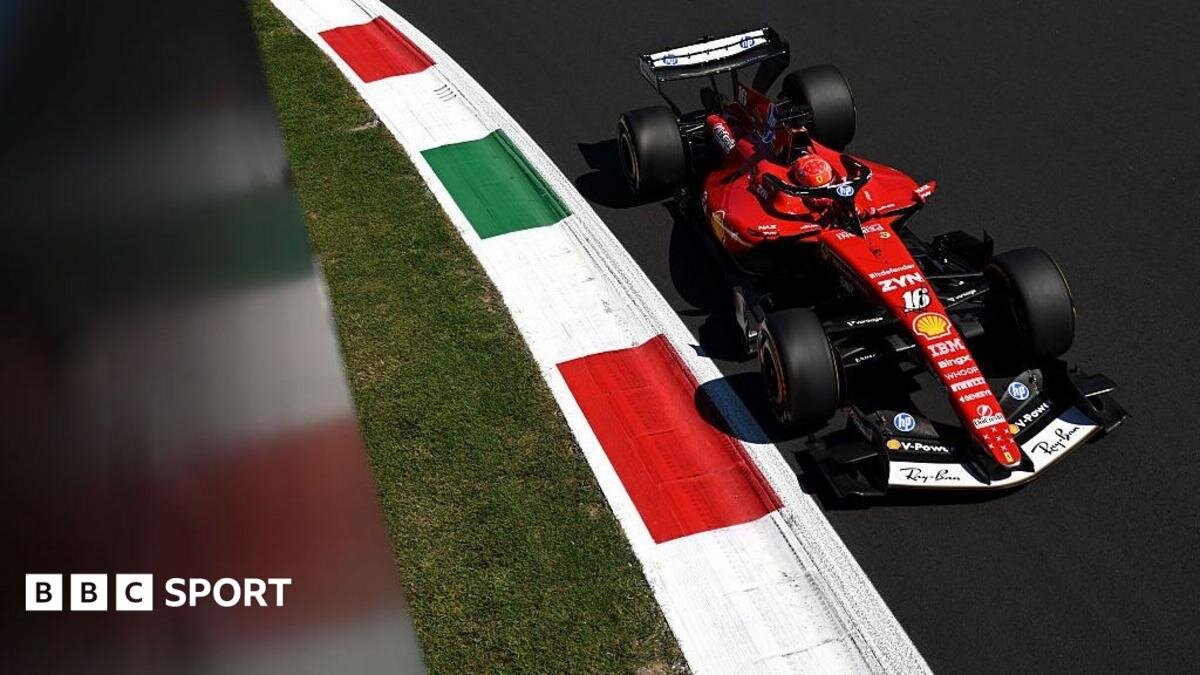 Italian Grand Prix: Charles Leclerc leads Lewis Hamilton in first practice - BBC