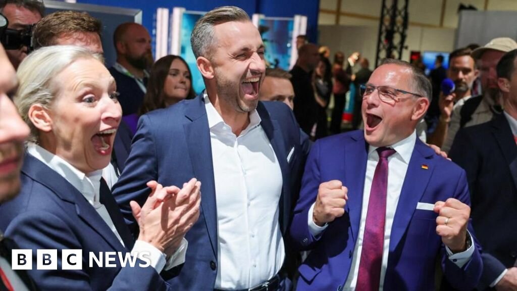 German far-right set for big win eastern state - exit polls - BBC