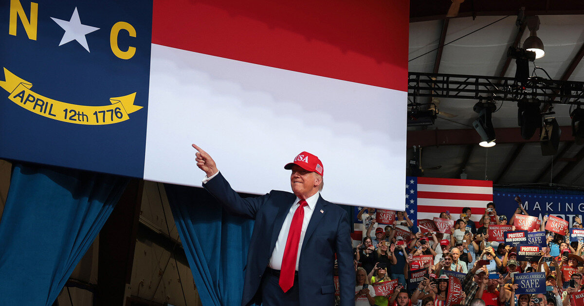 Trump bashes Democrats on crime while campaigning for Michael Whatley in North Carolina - NBC News