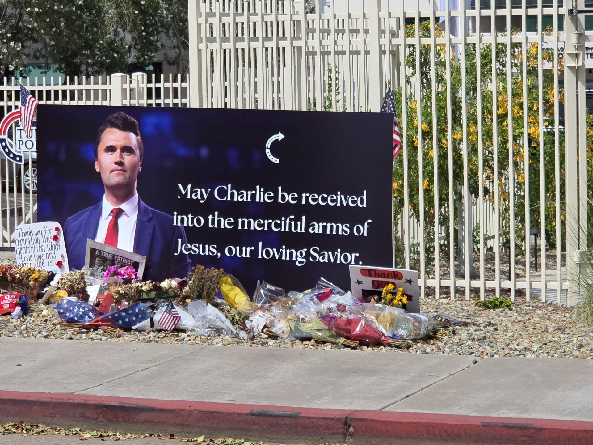 Charlie Kirk statue vandalised outside Turning Point USA headquarters - Al Jazeera