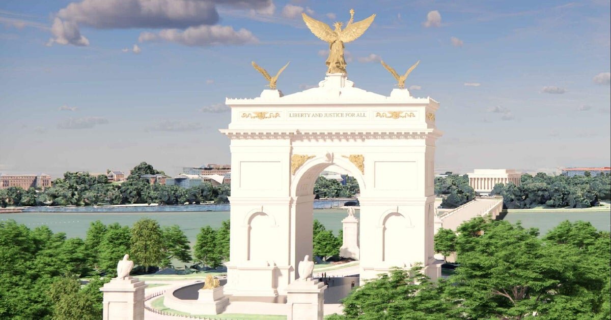 Trump says he agreed to convert triumphal arch into "top grade Military Complex" - CBS News