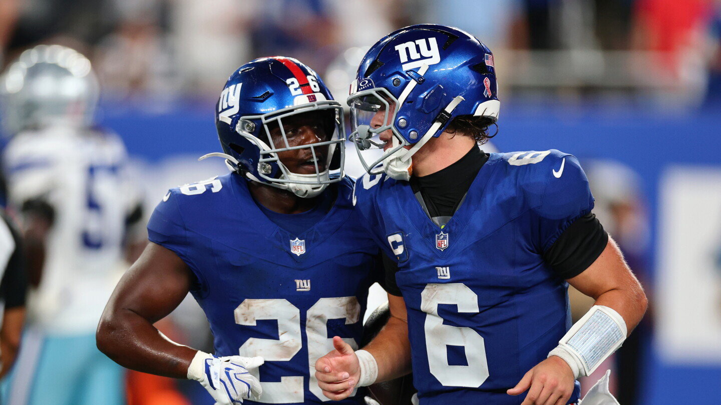Sunday Night Football: Jaxson Dart throws three TDs, Giants beat Cowboys 28-20 - NBC Sports
