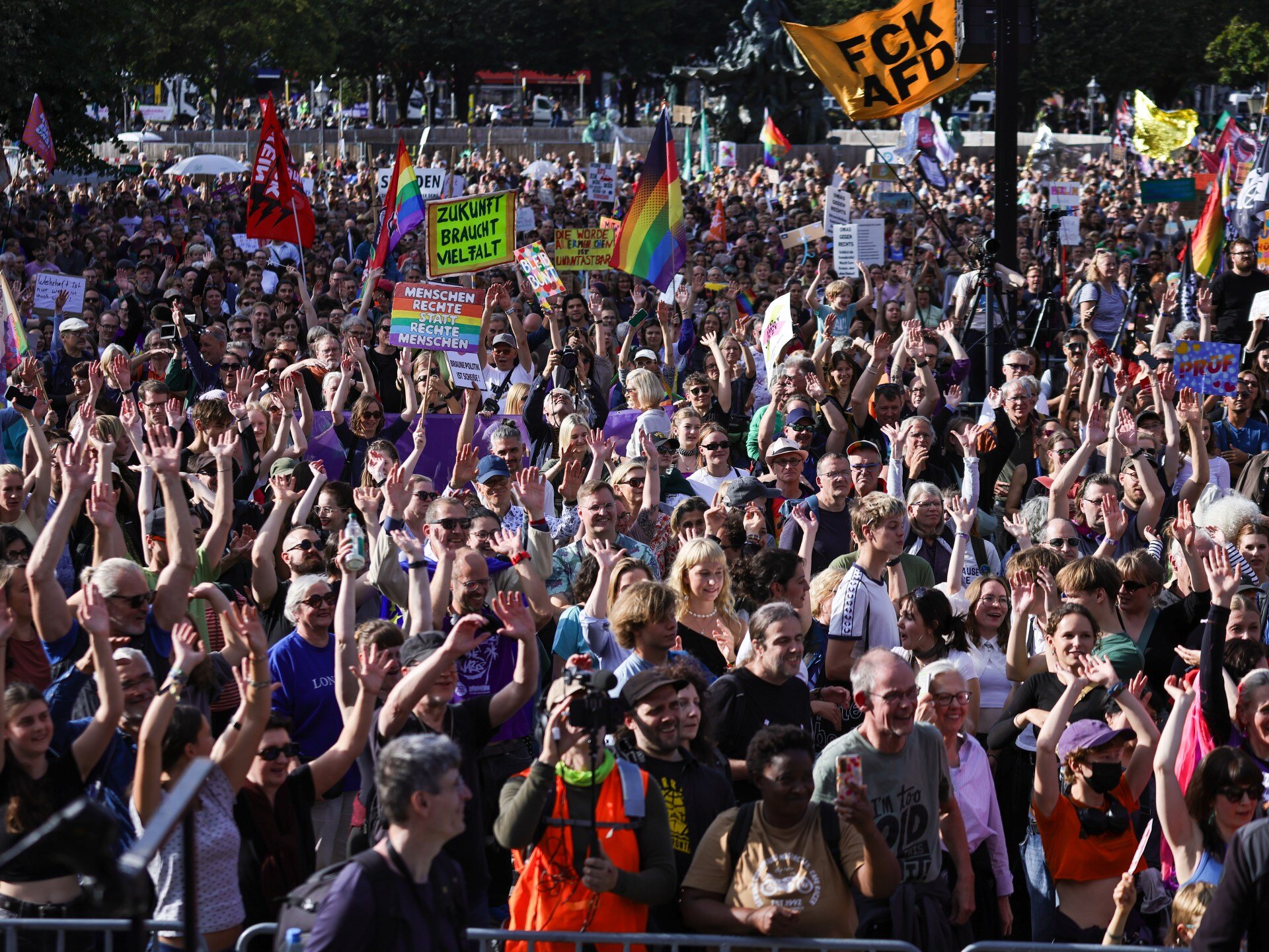 Tens of thousands march across Germany to protest far-right party AfD - Al Jazeera