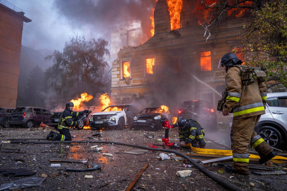 Russian drones hammer apartments, offices and a cultural landmark in Ukraine, killing 7 - AP News