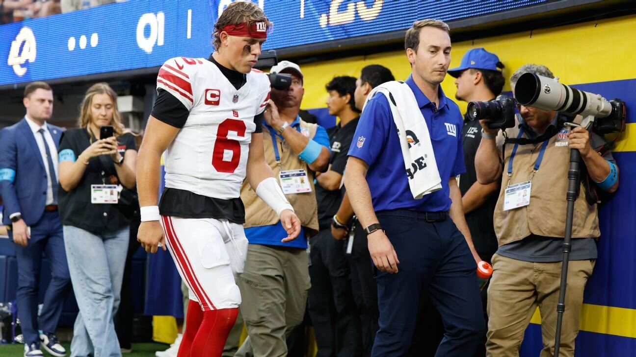 Sources: Giants QB Jaxson Dart out for extended period - espn.com
