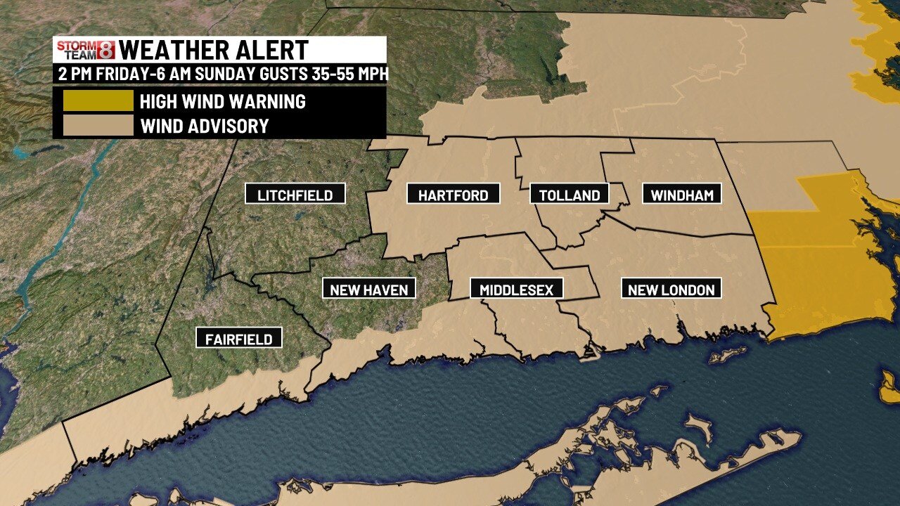 Rainy and windy conditions across Connecticut Friday night through Sunday! - WTNH.com