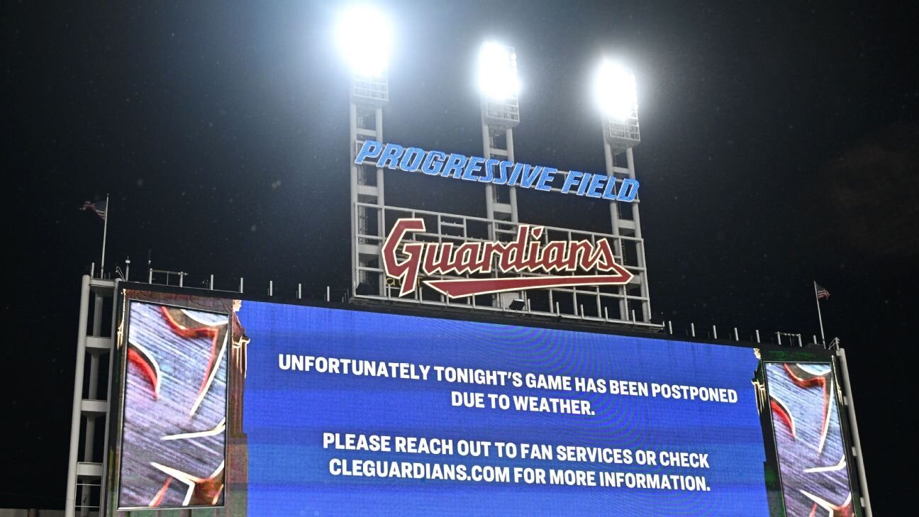 Rain postpones Game 4 of ALCS to Saturday; Rays, Guardians to play Game 5 on Sunday - ESPN