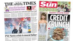 The Papers: 'Neets crisis is moral failure' and 'Credit crunch'