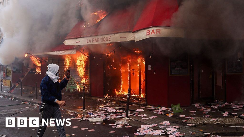 Violent clashes, looting and buildings ablaze in France as over 1,200 arrested after protests - BBC