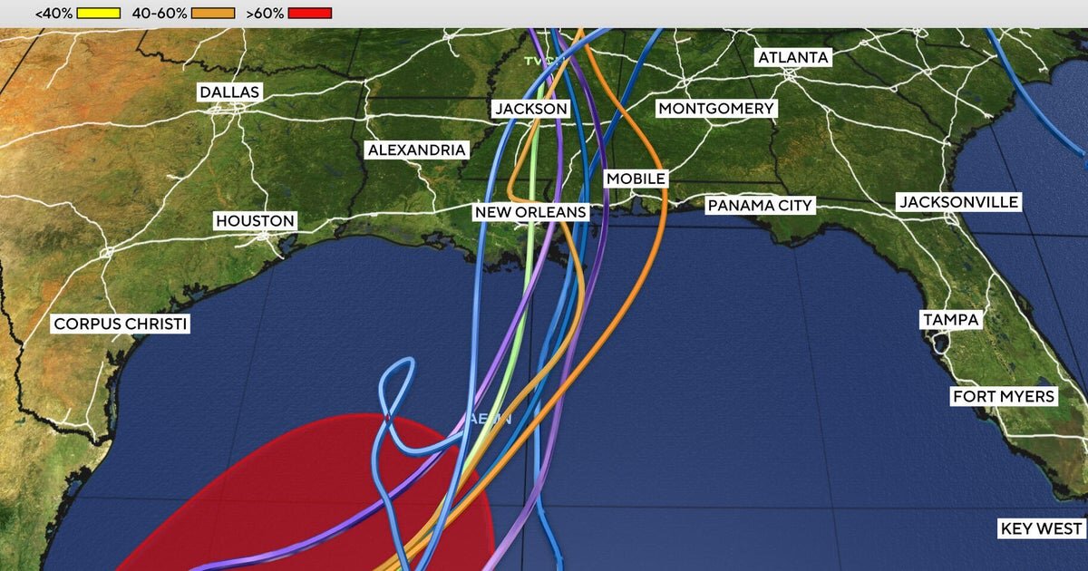 Tropical threat brewing in Gulf could impact U.S. as a hurricane this weekend. See maps, possible path. - CBS News