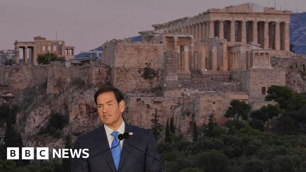 Western civilisation is 'at an inflection point' Rubio says in speech overloooking Acropolis - BBC