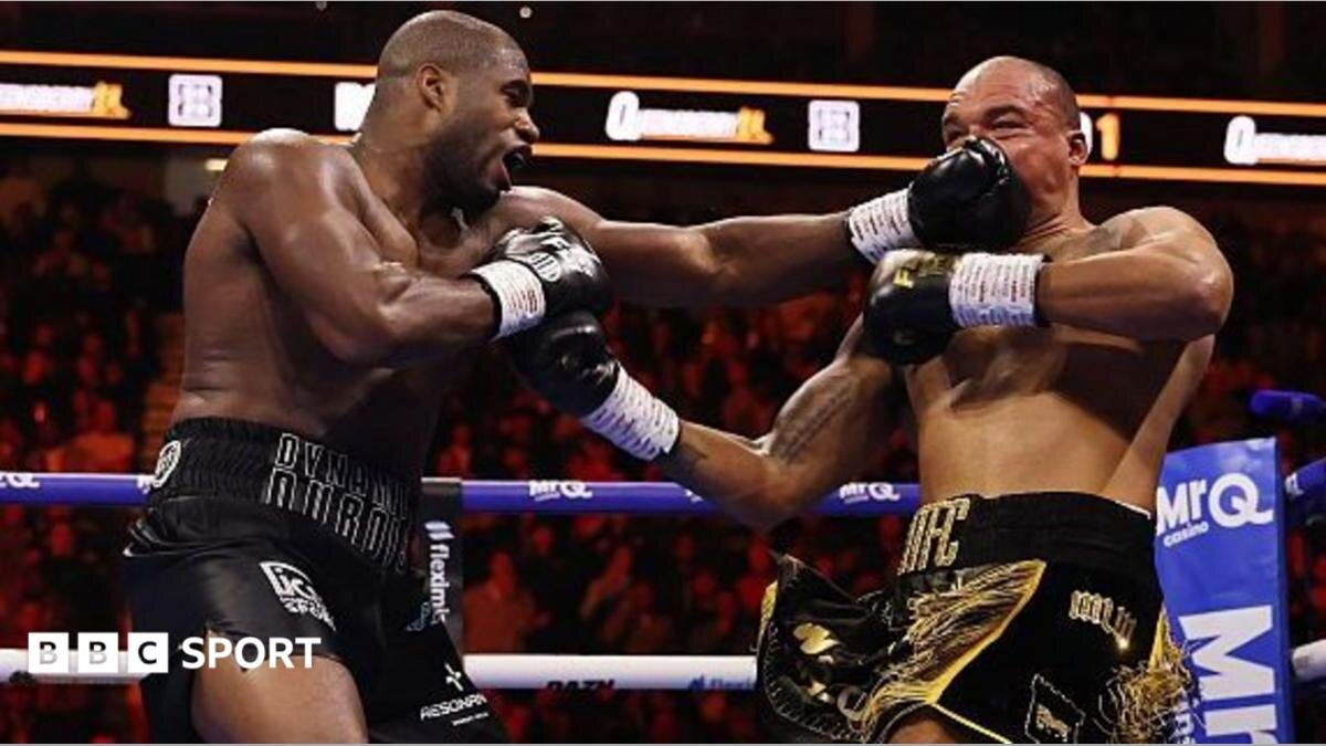 Dubois vs Wardley 2: Londoner retains title with dominant second-round stoppage - BBC