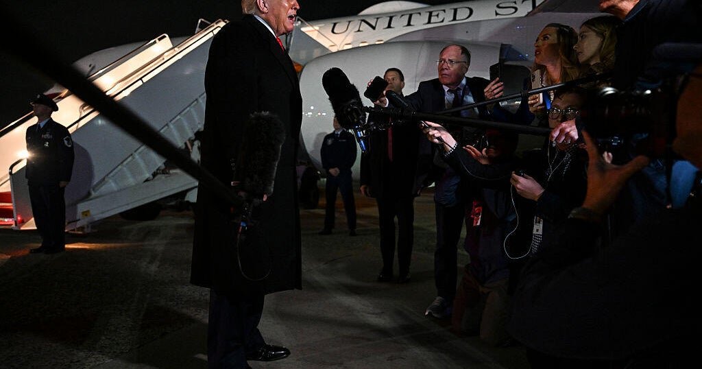 Justice Department investigating TV networks over suspension of press pool after Trump media ban - CBS News