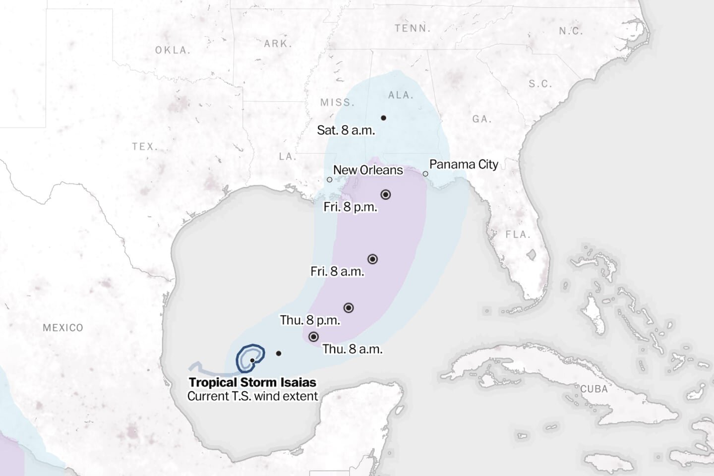 Tropical Storm Isaias tracker: Map and projected storm path - The Washington Post
